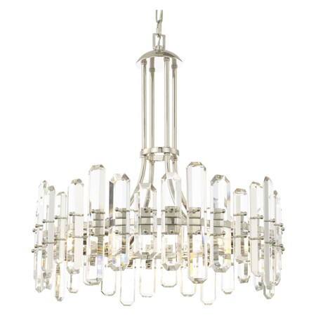 Crystorama Bolton 6 Light Polished Nickel Chandelier BOL-8888-PN
